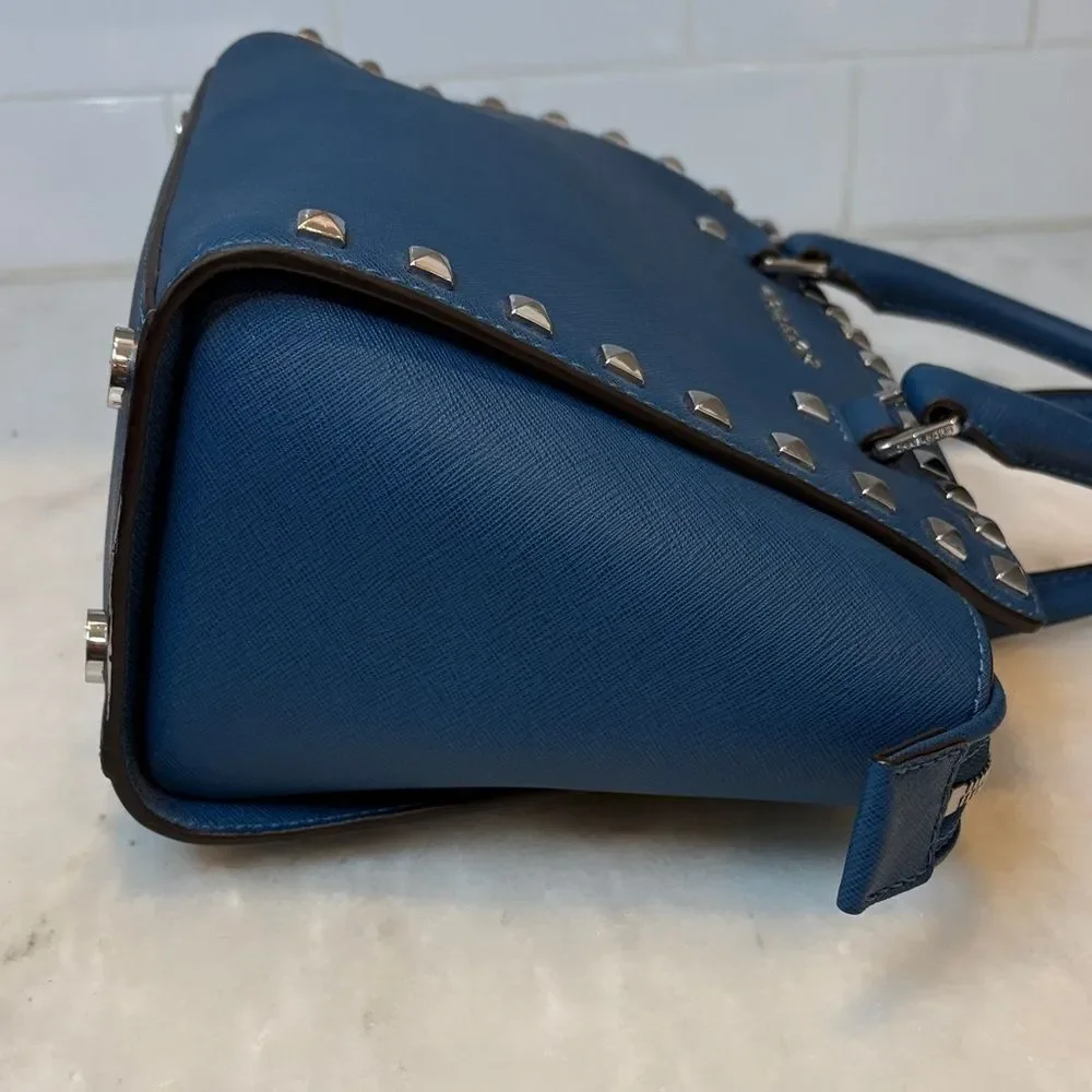 Michael Kors Bag Purse Handbag Leather Selma Studded Safiano Satchel Pocketbook